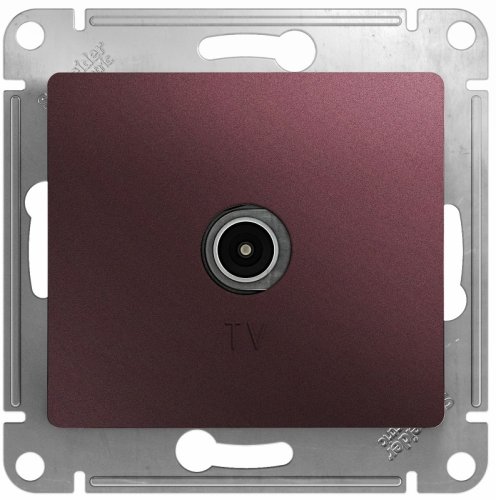 Розетка TV Коннектор без рамки Systeme Electric Glossa 1-м. баклажан картинка